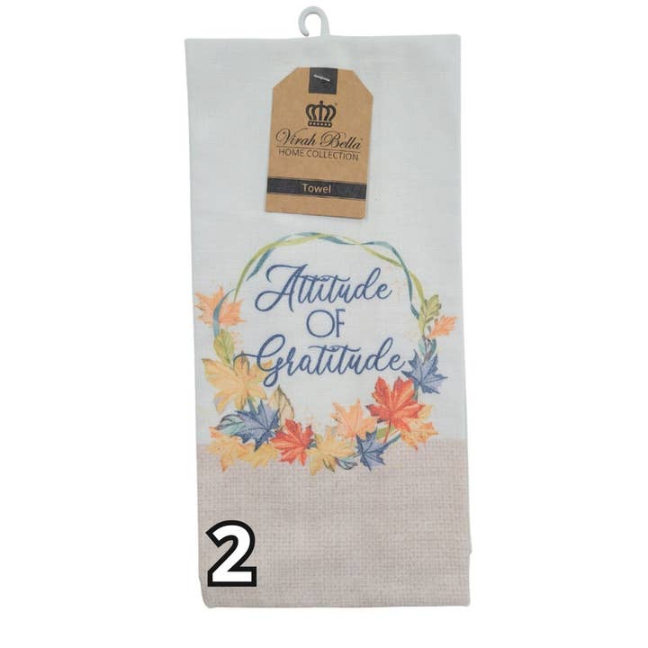 Duke Imports - Wholesale Tea Towel - "Pumpkin Spice" Autumn-Themed Kitchen Towels1