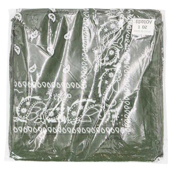 Cap Zone - Wholesale Bandana - Women's - Classic Paisley Print Square Cotton Bandana