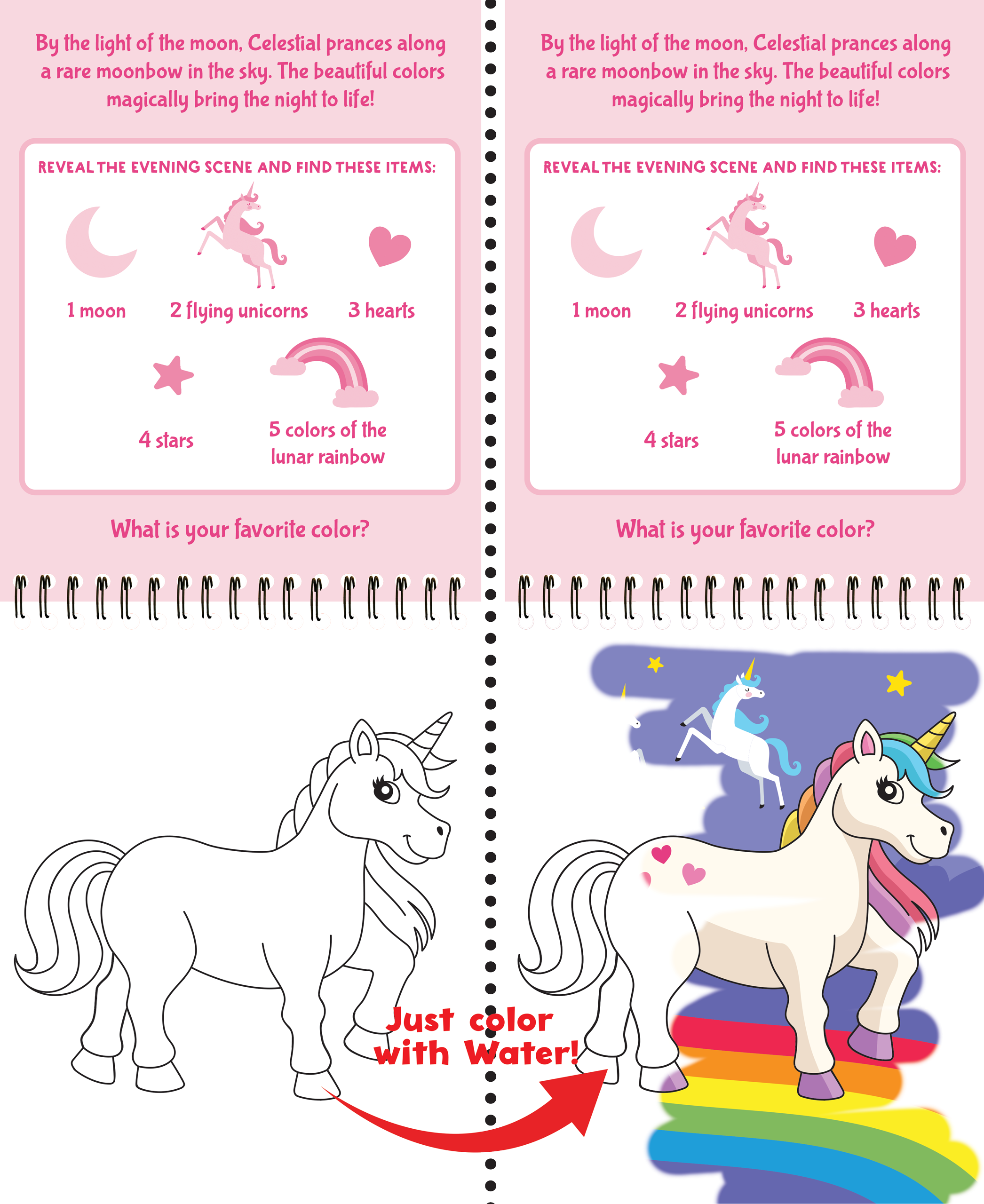 Peter Pauper Press - Wholesale Book - Kids - Color With Water - Unicorns2
