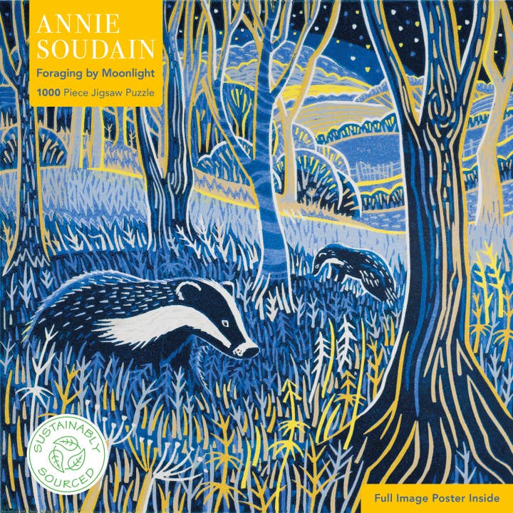 Adult Sustainable Jigsaw Puzzle Annie Soudain: Foraging by M for wholesale by Flame Tree Gift