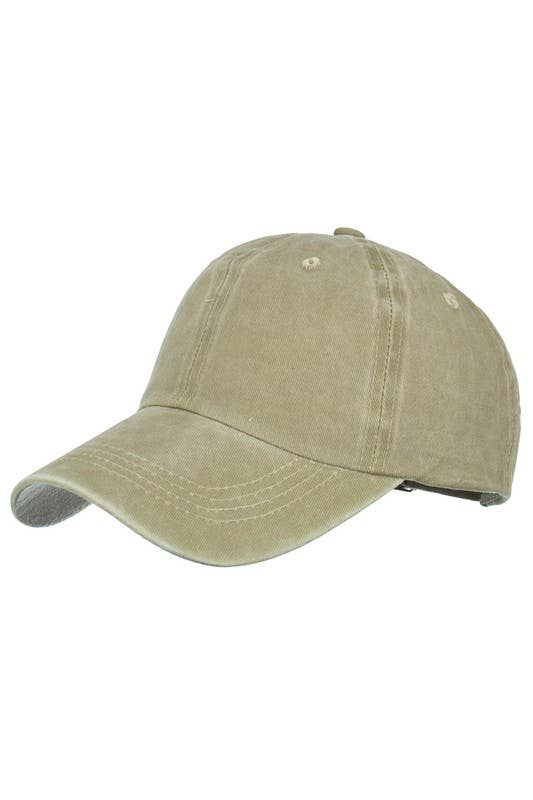 ACCITY - Wholesale Baseball Cap - Women's - Summer Washed Solid Baseball Cap, Sun Hat CWAH2067