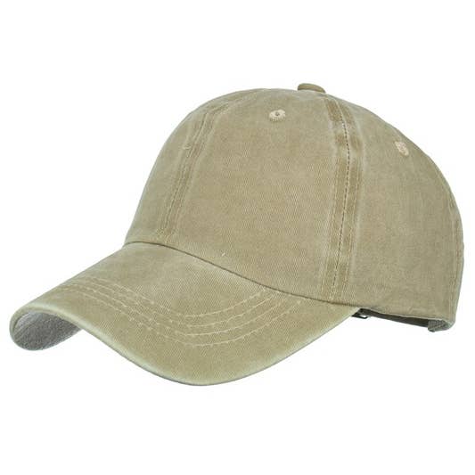 ACCITY - Wholesale Baseball Cap - Women's - Summer Washed Solid Baseball Cap, Sun Hat CWAH2067