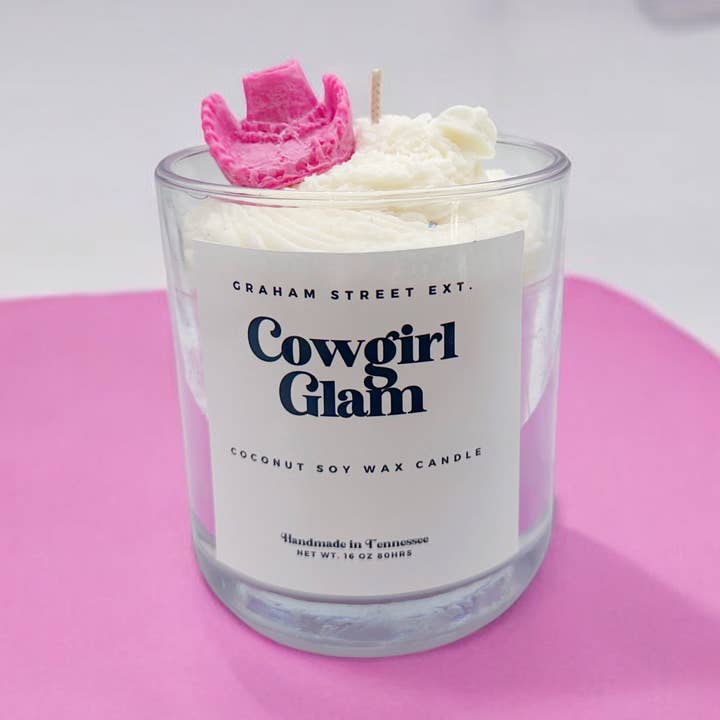 Bougie à dessert Cowgirl Glam pour la vente par Graham Street Ext.