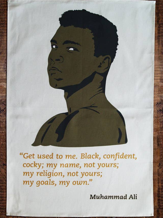 Muhammad Ali Tea Towel for wholesale by Radical Tea Towel North America
