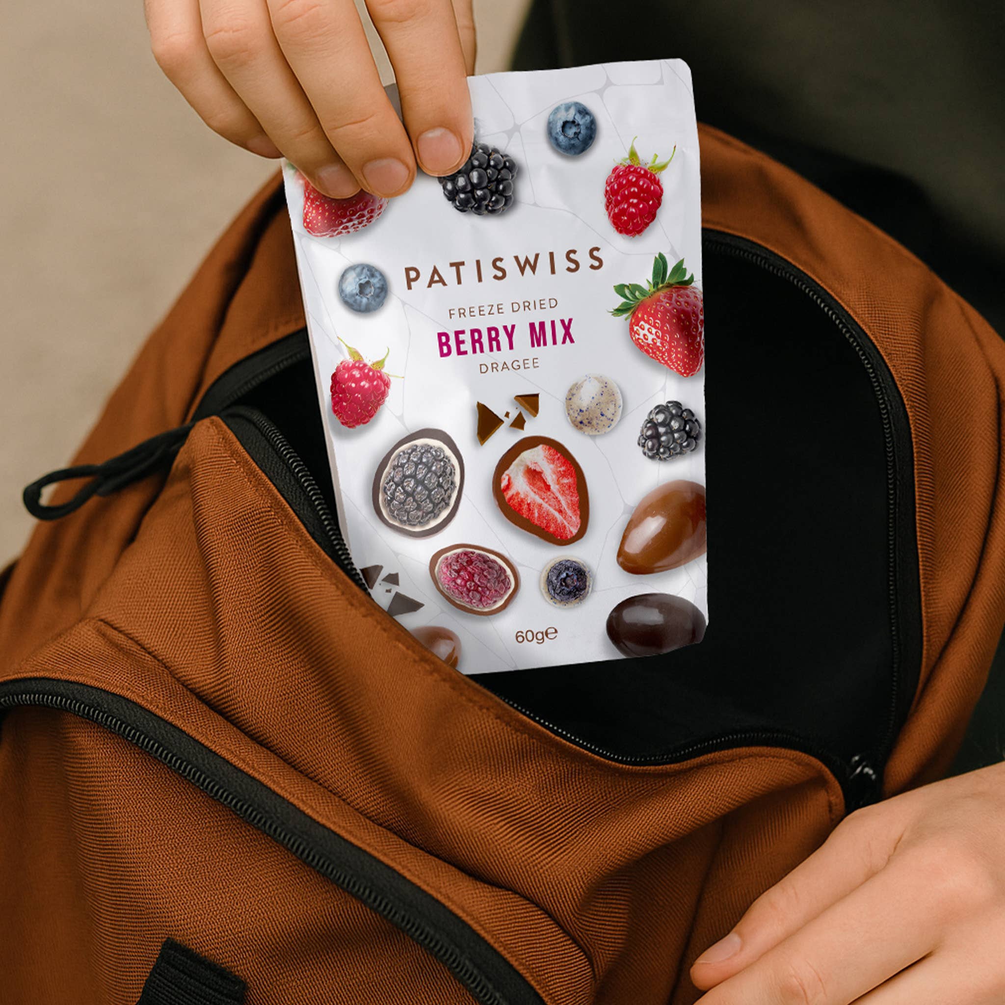 Patislove - Wholesale Chocolate Covered Sweets - Berry Mix Chocolate Coated Freeze Dried Dragee5