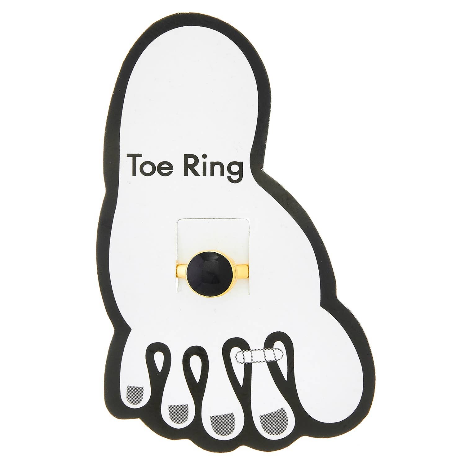 Gold Black DAINTY DOT TOE RING for wholesale on Faire0