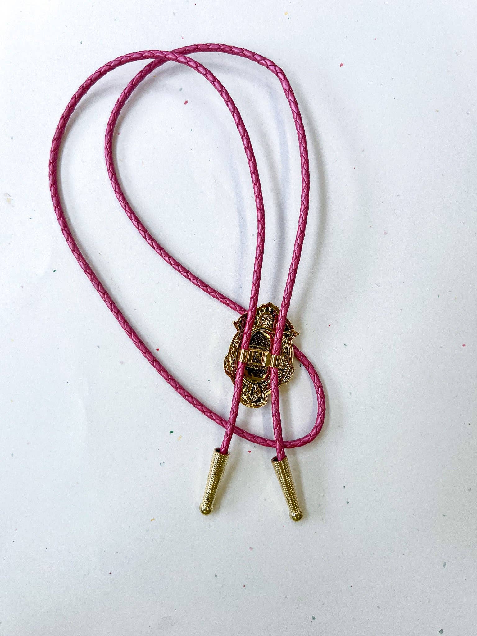 Velvet Outlaw - Wholesale Pendant/Charm Necklace - Pink Art Deco Bolo Tie - Vintage Style Western Jewelry3