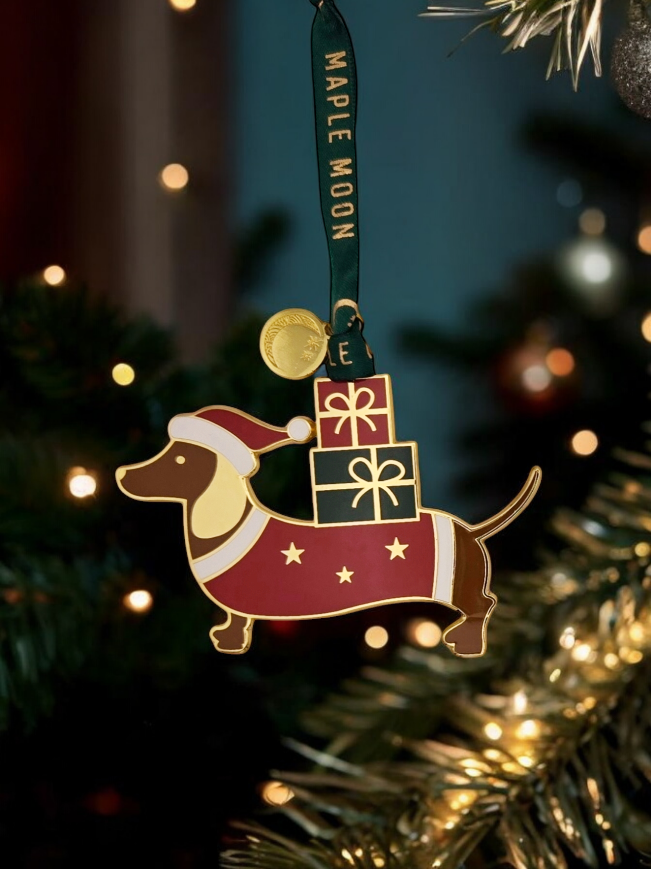 Maple Moon Gifts – wholesale Ornament – Classic Enamel Dachshund0