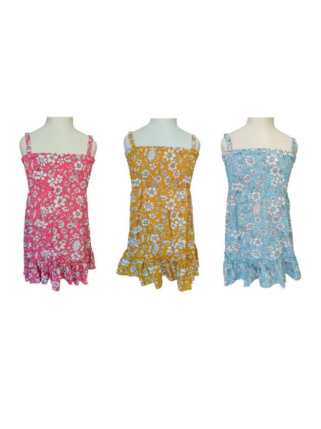 Flower Pattern Children Dresses for wholesale by DK Hawaii