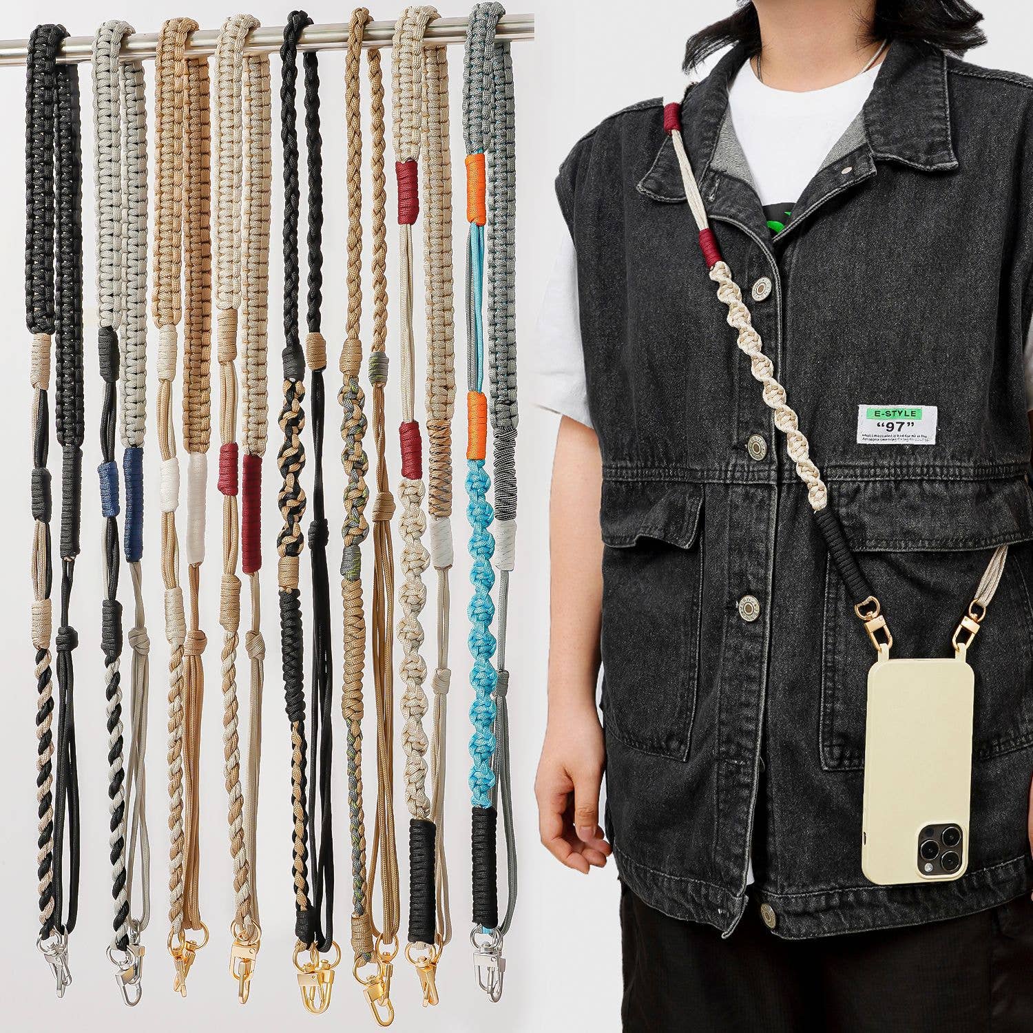 MKS America - Wholesale Phonecase Strap - Handmade Adjustable Rope Lanyard Phone or Bag Strap8