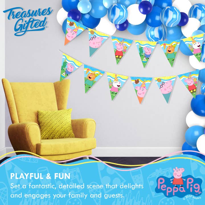 Treasures Gifted - Wholesale Party Sign/Banner - Peppa Pig Pennant Banner - Peppa Pig Party Supplies