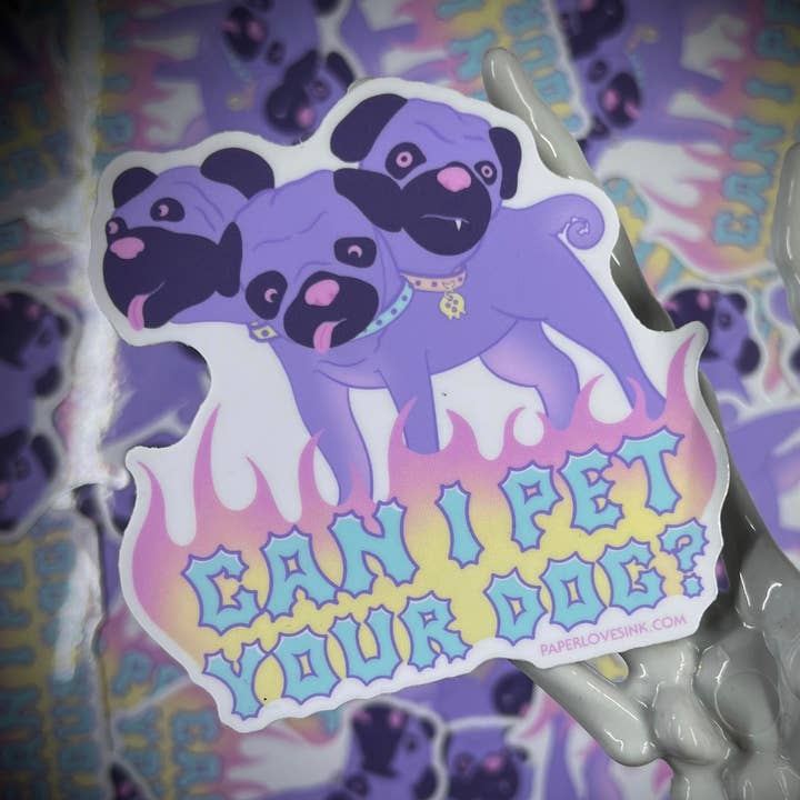 Autocollants en vinyle Cerberus pour la vente par Paper Loves Ink