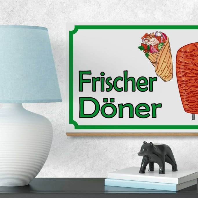 Femer - Wholesale Sign - Wooden sign notice 18x12 cm fresh doner restaurant decoration sign wooden sign3