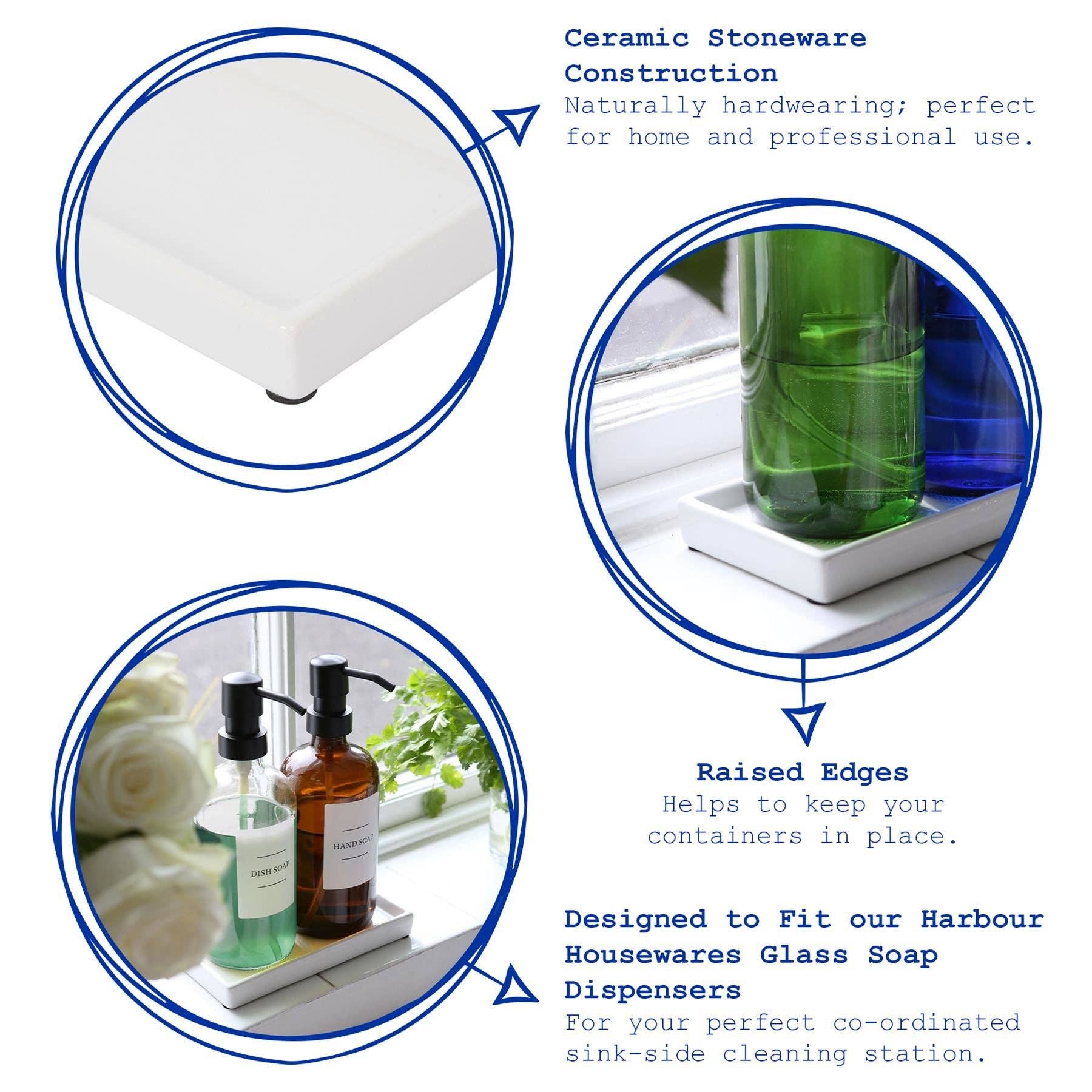 Rinkit Ltd - Wholesale Bath Soap Dish - Ceramic Soap Dispenser Tray - 17cm - White3