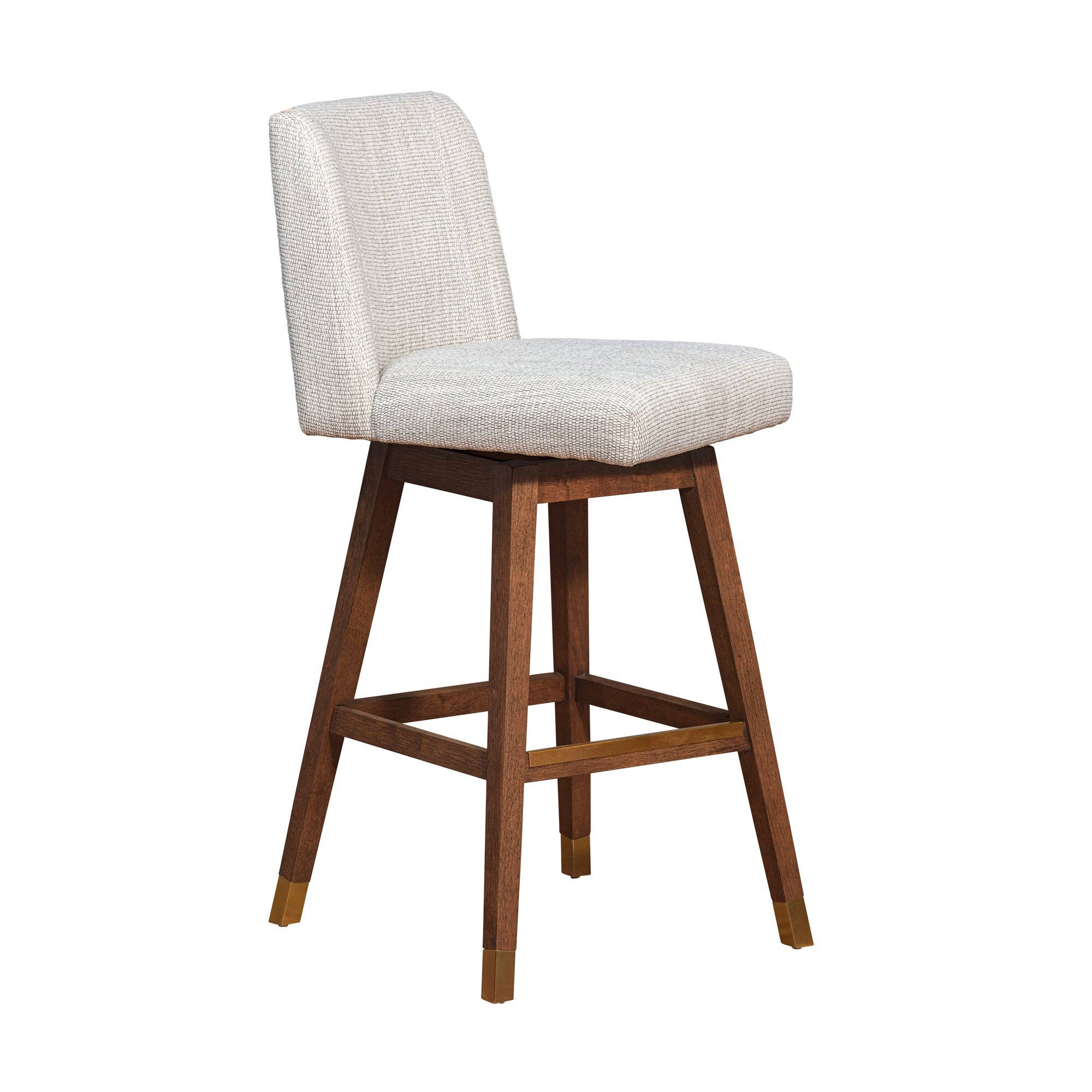 Armen Living - Wholesale Stool - Isabella Modern Upholstered Wood Swivel Barstool18