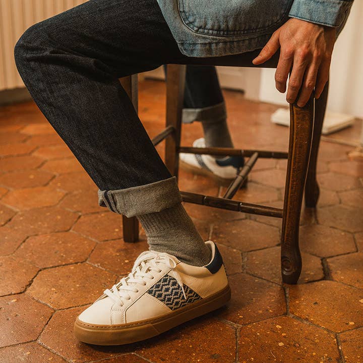 N'GO Shoes - Wholesale Lifestyle Sneakers - Unisex - Low-top sneakers in white and blue leather - Na Sang Classic7