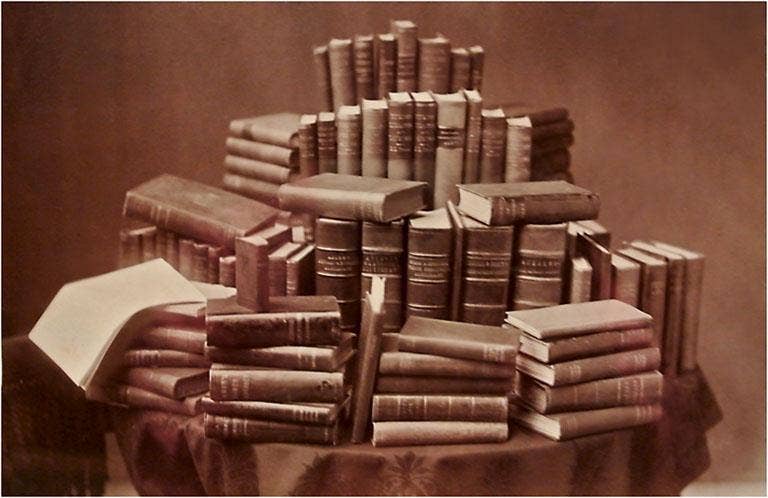 Found Image Press - Wholesale Stationery/Notecard Set - Greeting Card LT-305 Stacks of Books0