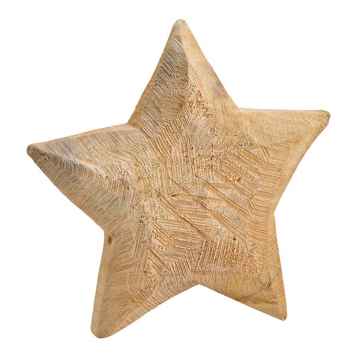Star made of wood brown (W/H/D) 30x30x3cm for wholesale by Wurm