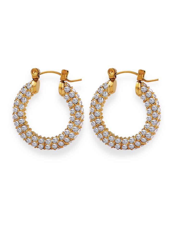 Henley Hoops, 18k Gold Plated for wholesale by House of Muse