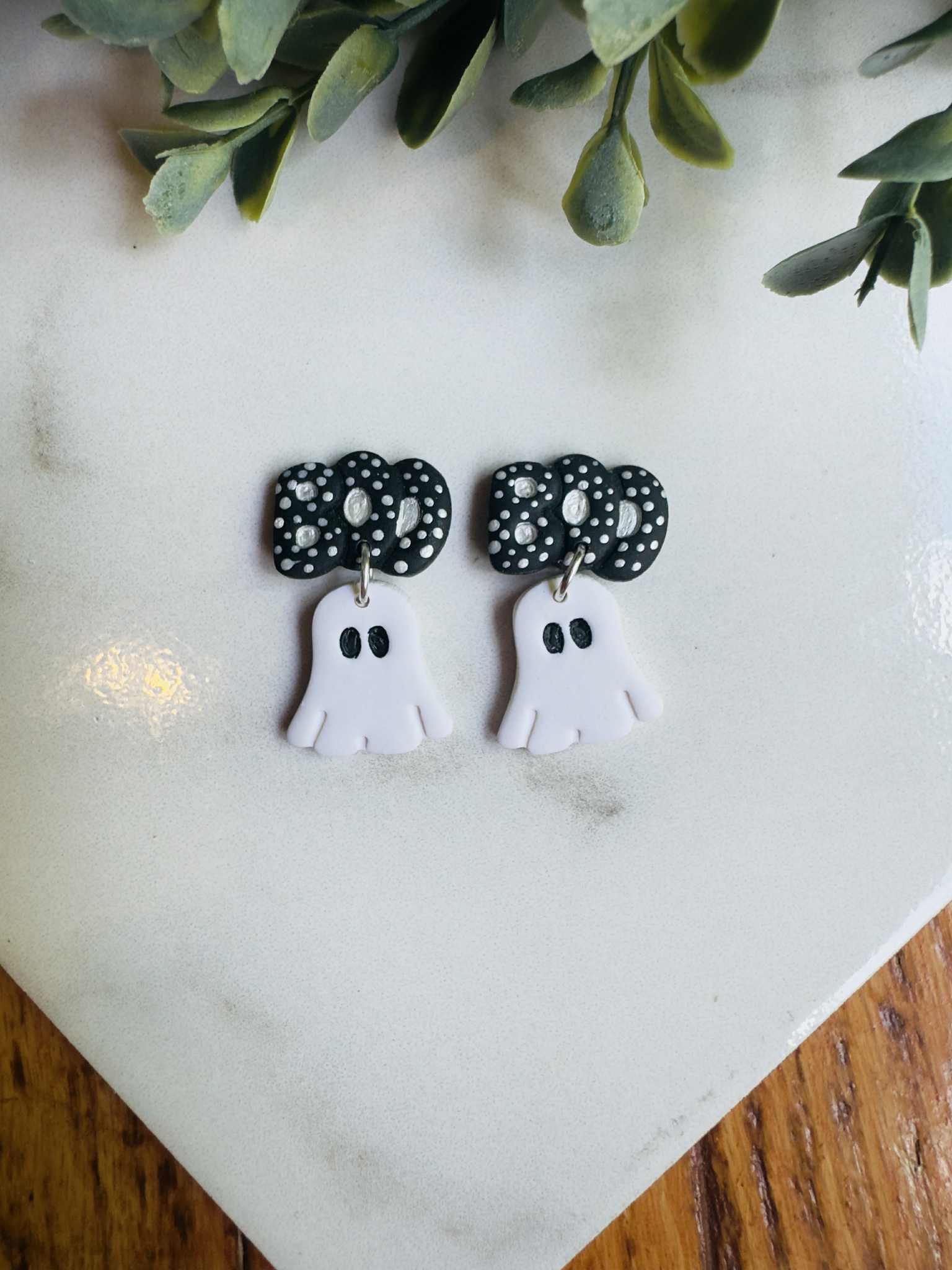 KBH CREATIONS - Wholesale Dangle Earrings - Boo Ghost Collection Jewelry Handmade Clay Earrings1