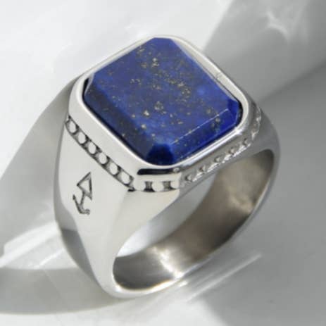 Anello ZEUS LAPISLAZZULI per la vendita all'ingrosso da parte di ROCK & STEEL