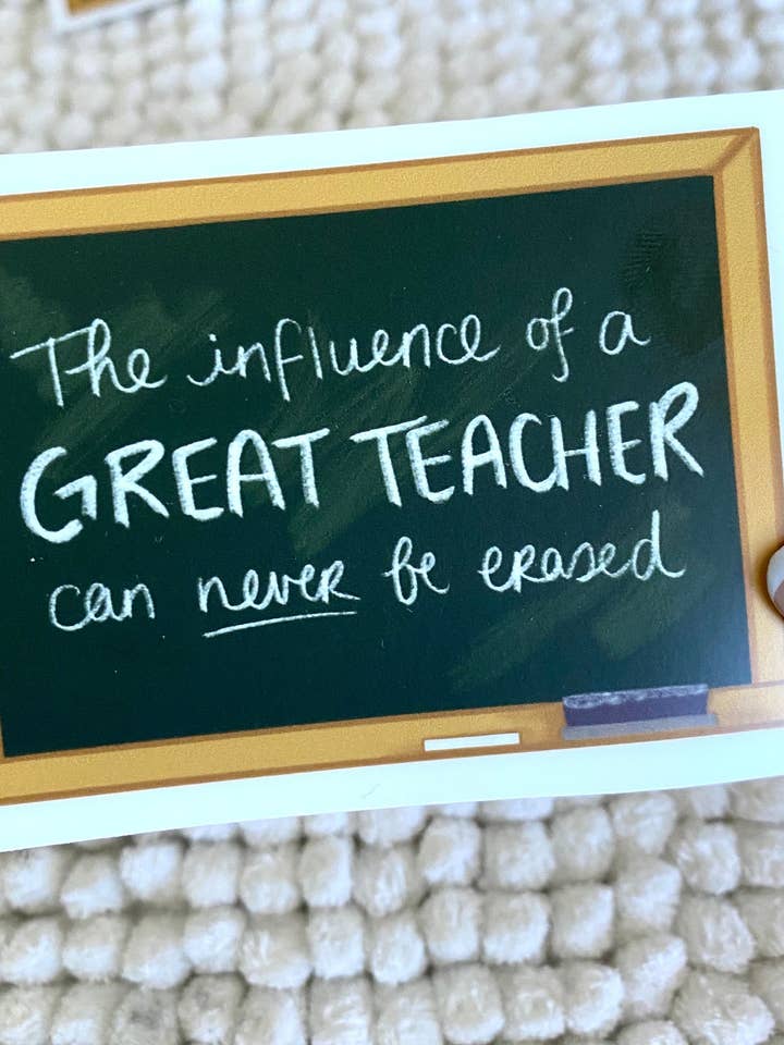 Adesivo de vinil quadro-negro para professor | Decalque para laptop | Adesivo de vinil à prova d'água | Presente de agradecimento ao professor | Citação por atacado de Papi Hour