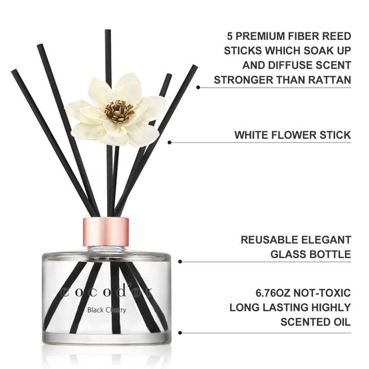Cocodor Italy srl - Wholesale Reed Diffuser - White Flower Diffuser 200 ml (6.7oz) in Pure Cotton