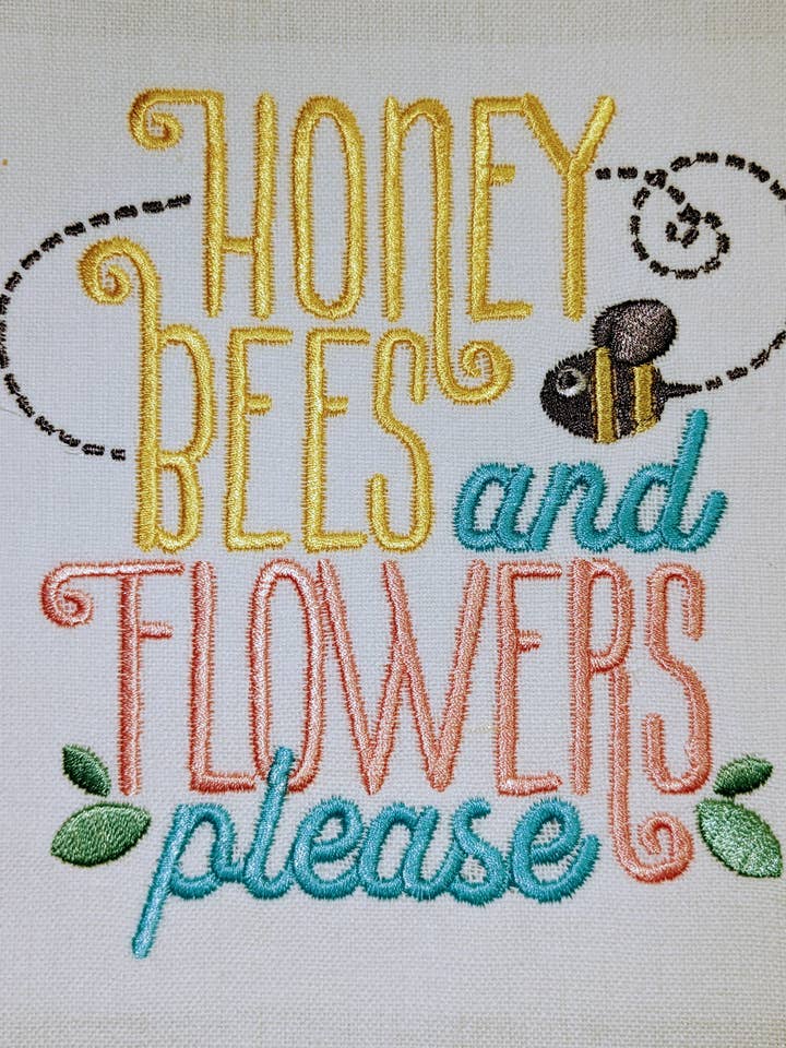 Spring Embroidered Tea Towels for wholesale by Red Mitten