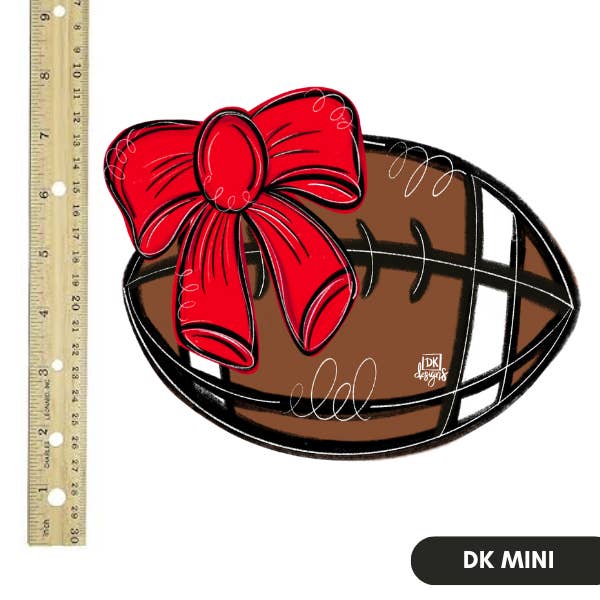 DK Designs Georgia - Wholesale Door Hanger - DK FB Bow Red and Black