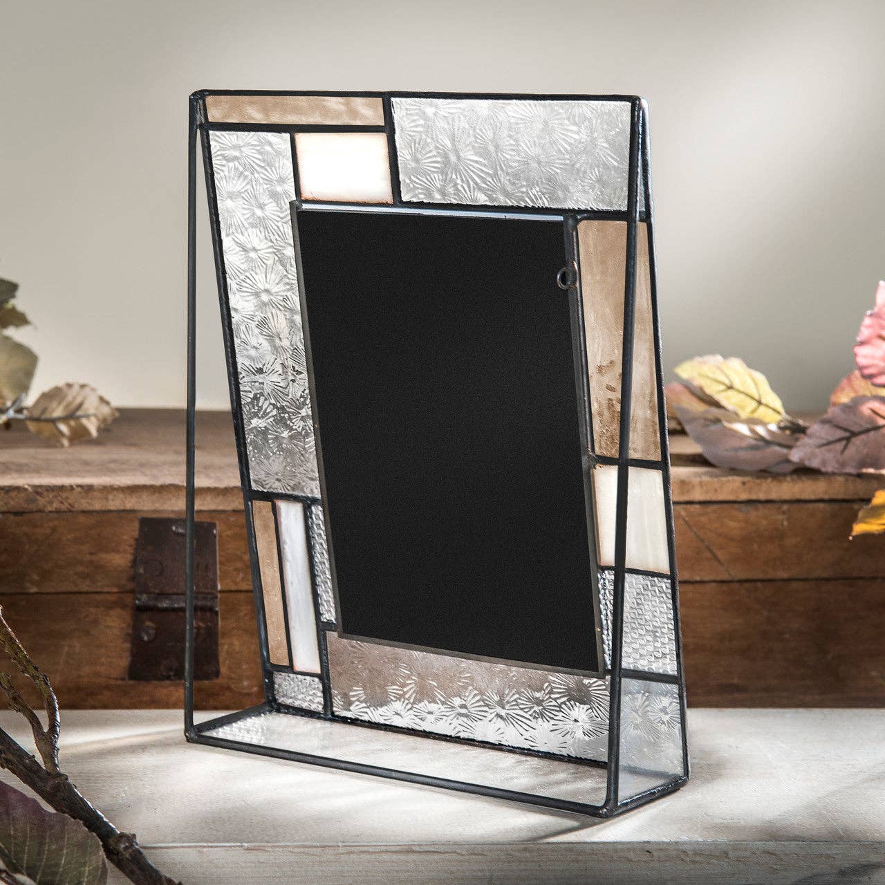 J Devlin Glass Art & Bert Anderson Collection - Wholesale Picture Frame - Pic 453 Peach, Ivory and Clear Vintage Glass Frame Series8