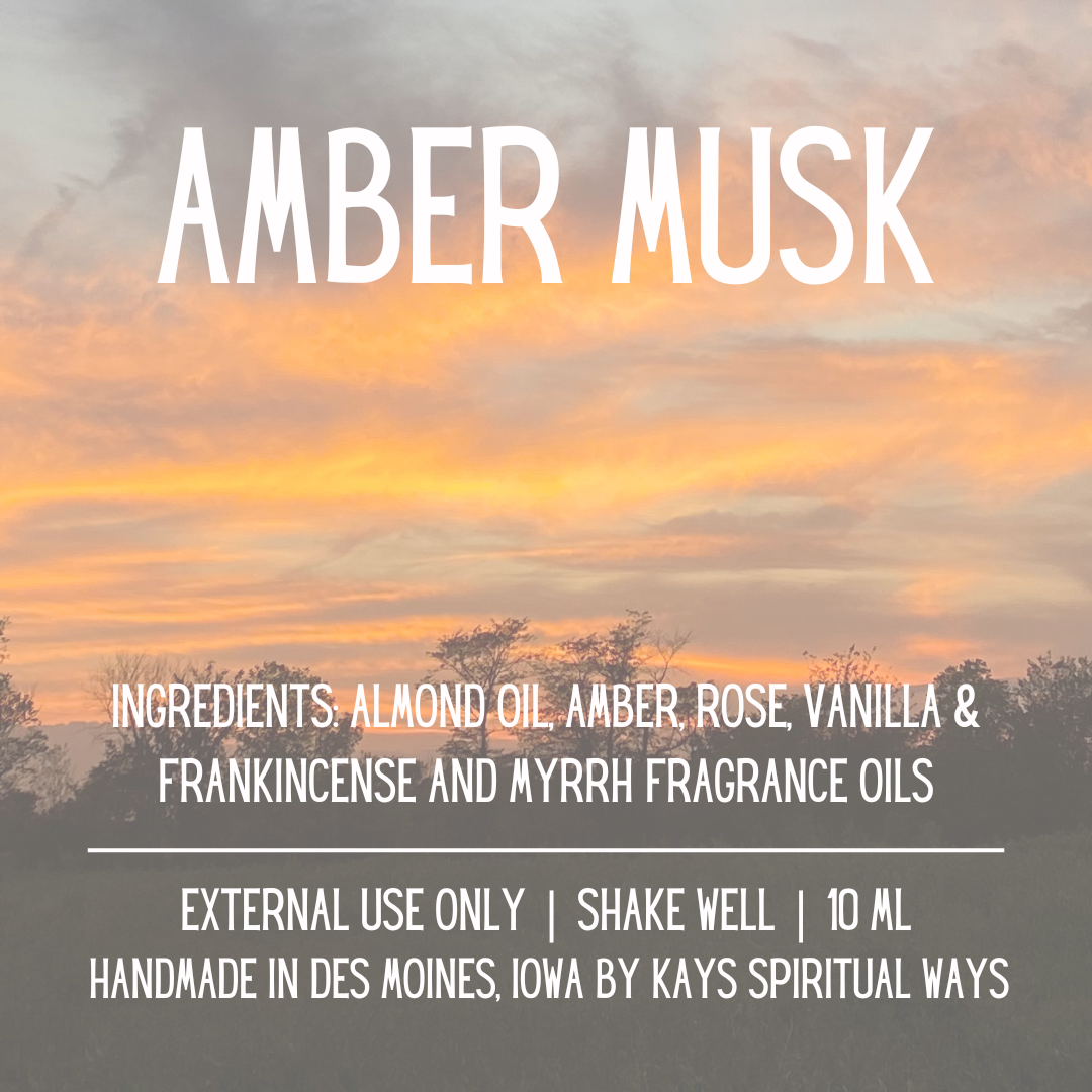 Kays Spiritual Ways - Wholesale Roll-On Fragrance - Amber Musk Oil Roll-On 10 mL 1