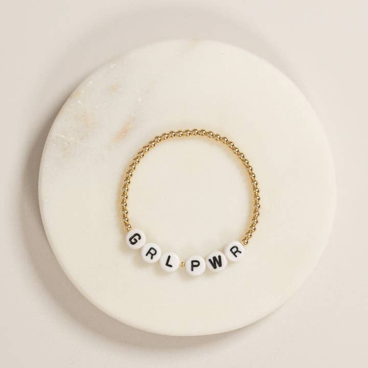 Gouden Aangepaste Woorden Armband | Kinderen voor wholesale door bijoux + spice