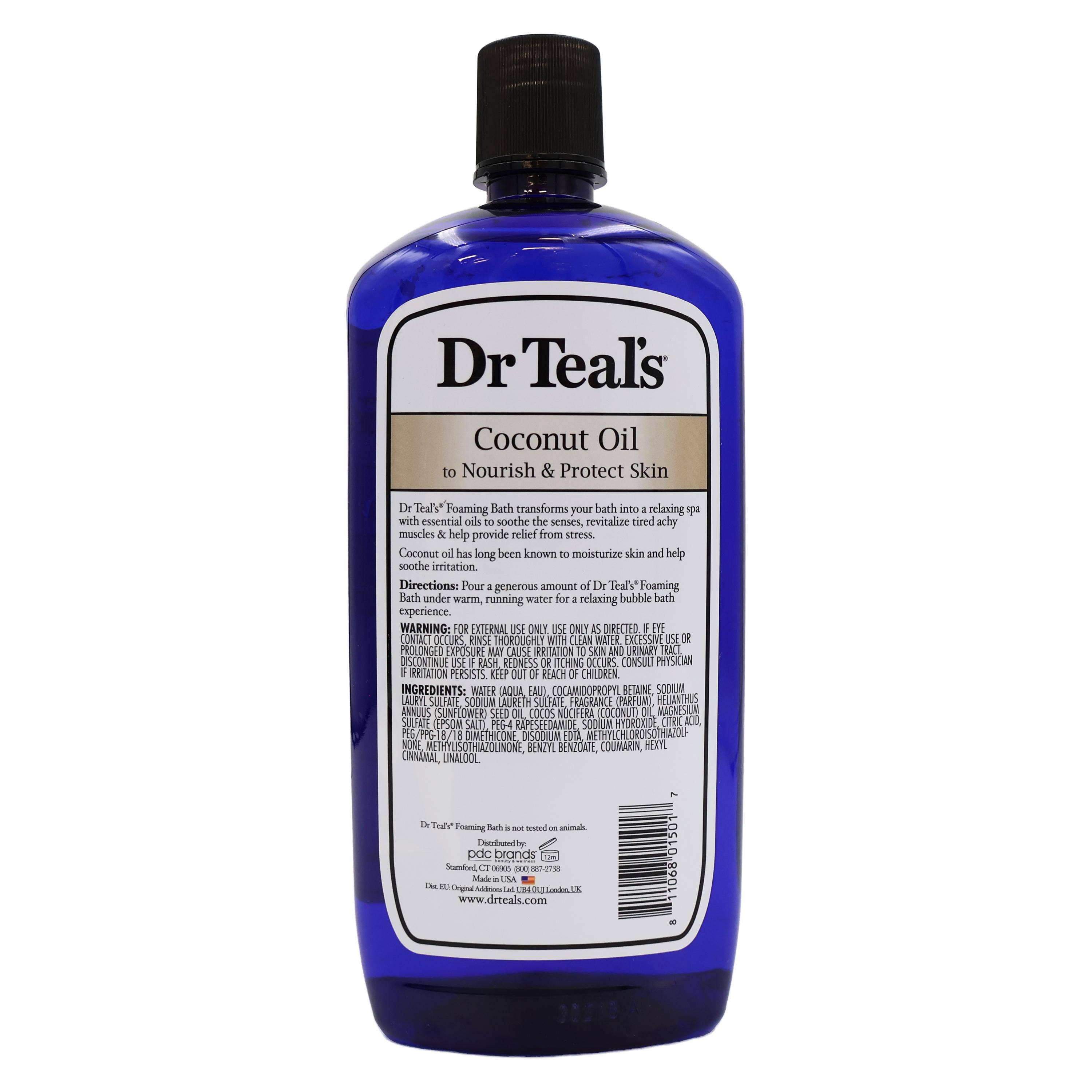 KT Supply - Wholesale Bath Salts - Dr Teals Epsom Salt Foaming Bath Coconut Oil, 34 Oz.1