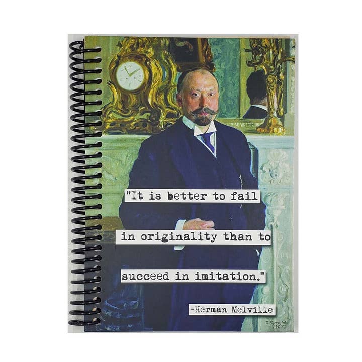 Herman Melville Quote Blank Notebook for wholesale by ChicalooKate