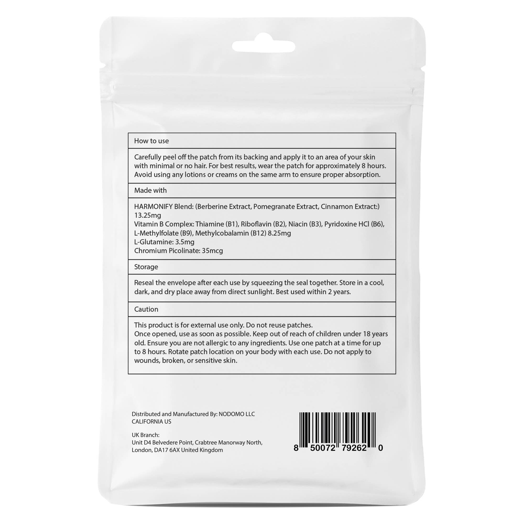 HARMONIFY - Wholesale Topical Wellness Patches - HARMONIFY GLP-1 Patches – L-Glutamine, Berberine & Chromium1