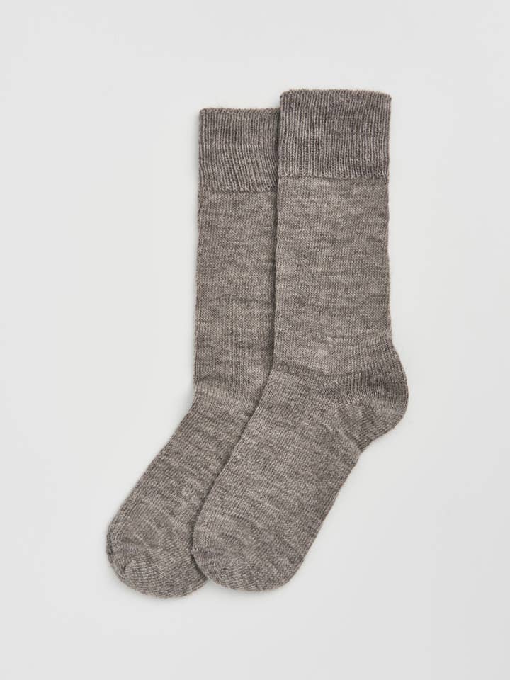 Pairs Socks - Venta al por mayor Calcetines - Unisex - Calcetines Grises Correctos de Alpaca