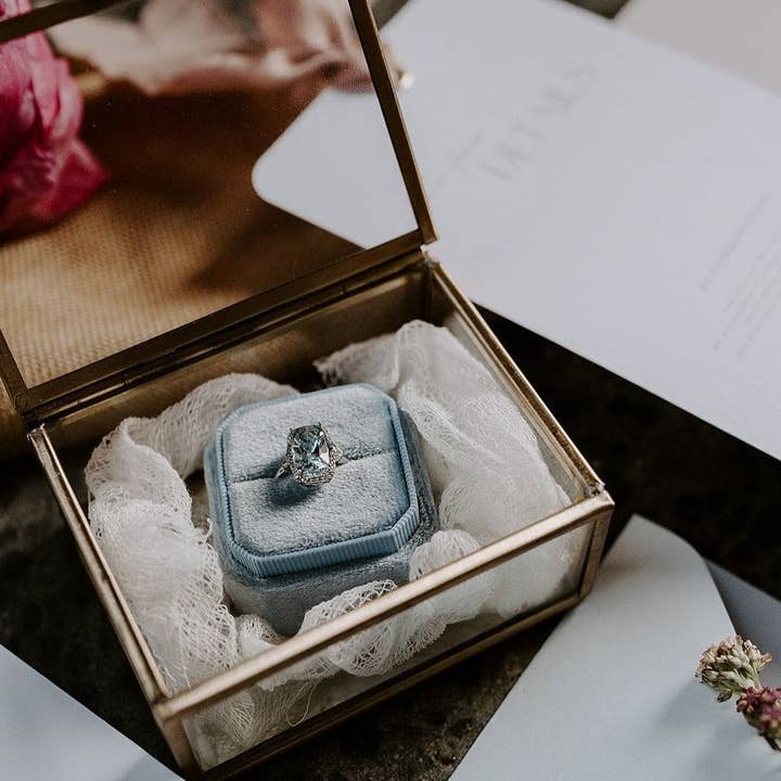 The Whole Bride - Wholesale Jewellery box/organiser - Luxe Velvet Ring Box - Bondi7