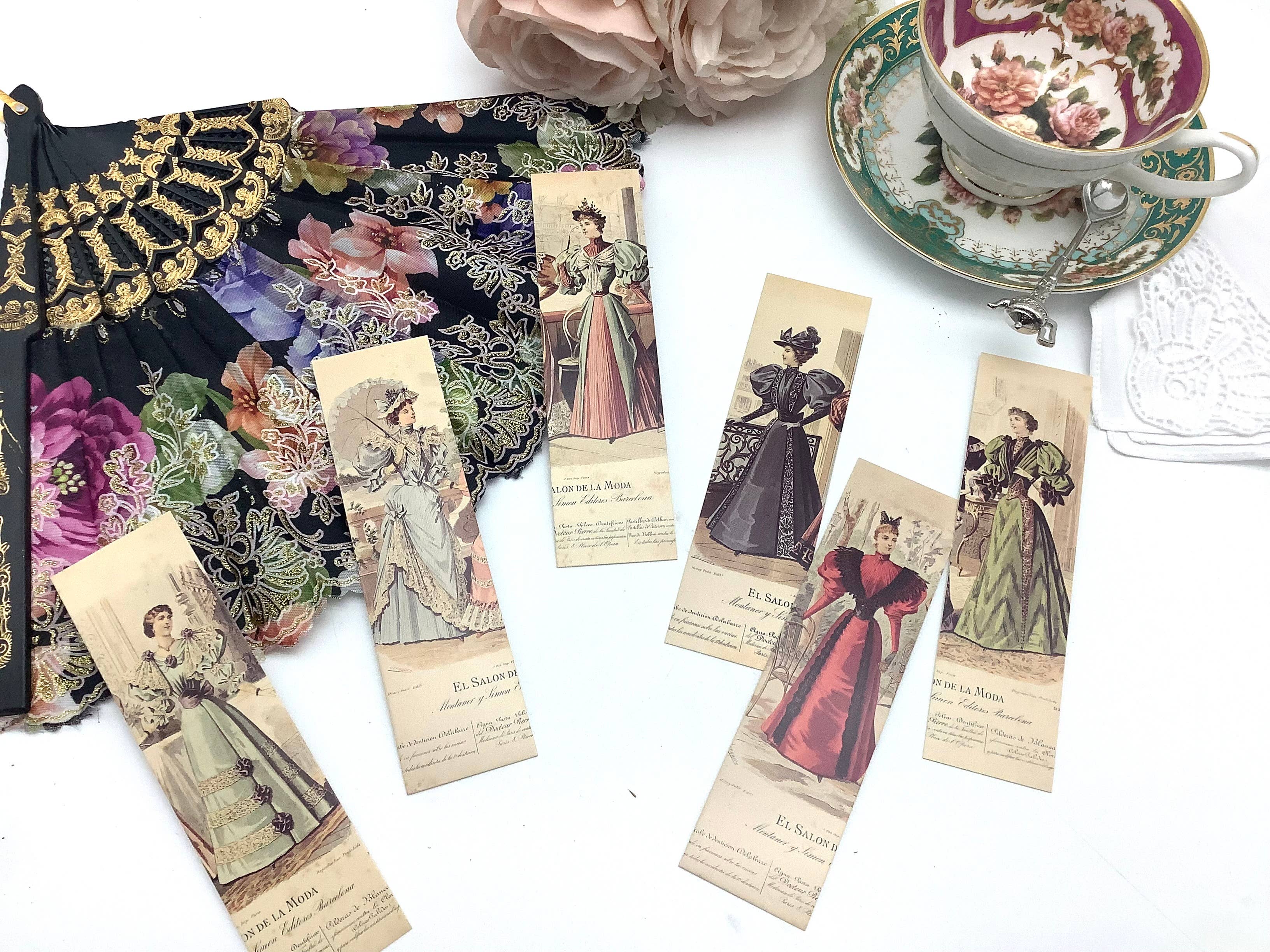 All Little Cute Things - Wholesale Tea bags - Tea and Bookmark with French Tea packet victorian ladies7