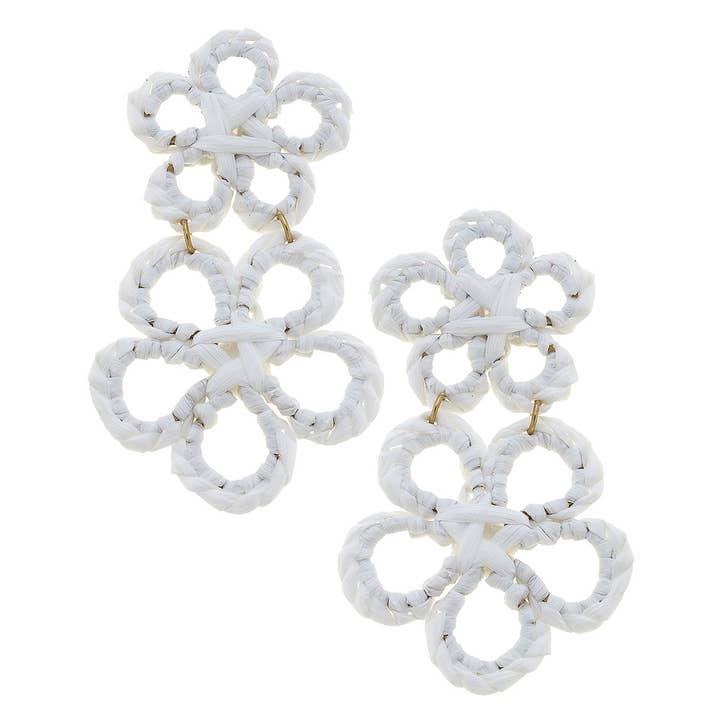 Canvas Style - Wholesale Dangle Earrings - Tahiti Raffia Statement Earrings