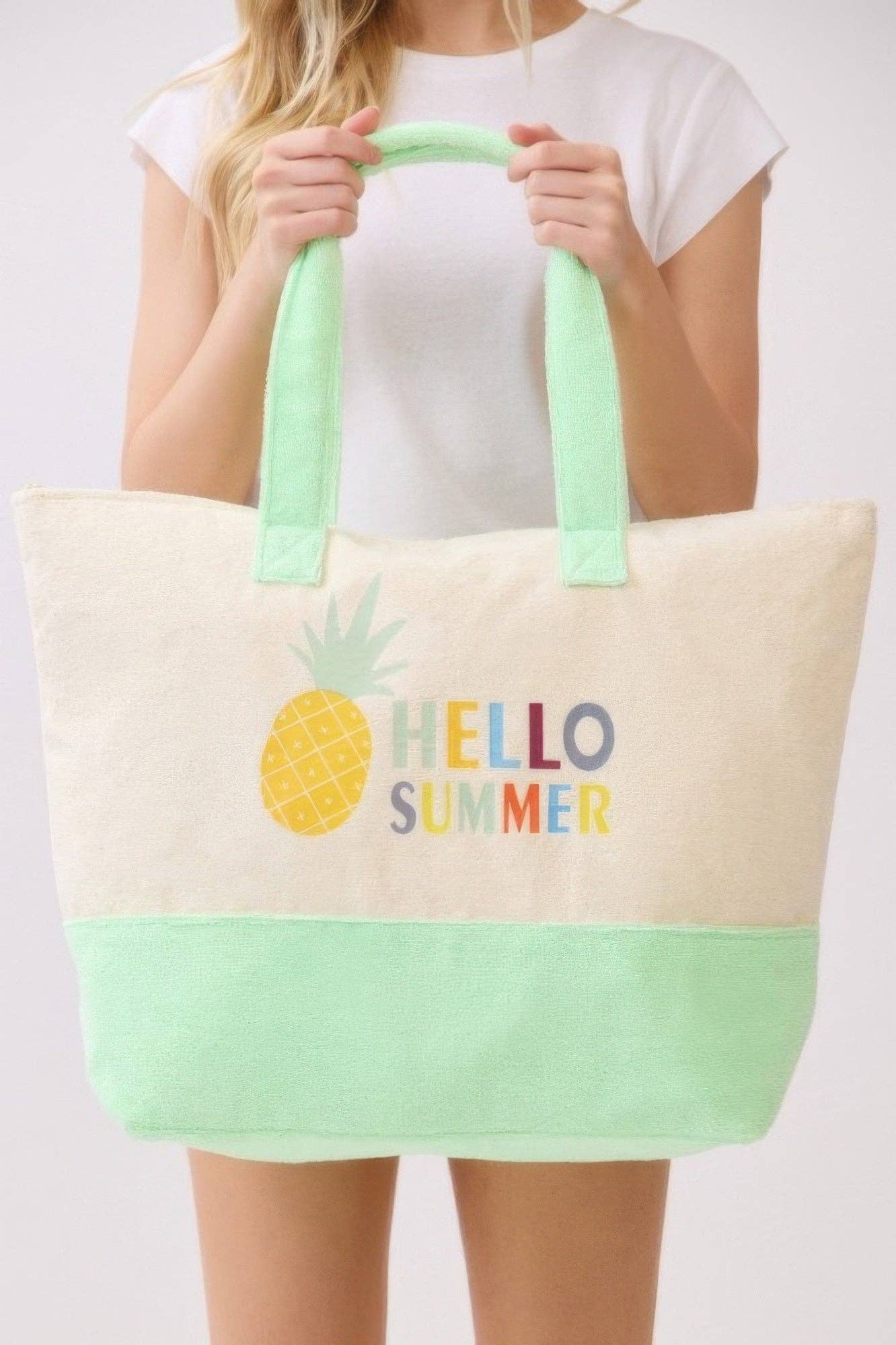 CC Wholesale Clothing - Wholesale Tote Bag - Women's - Hello Summer Terry Tote8