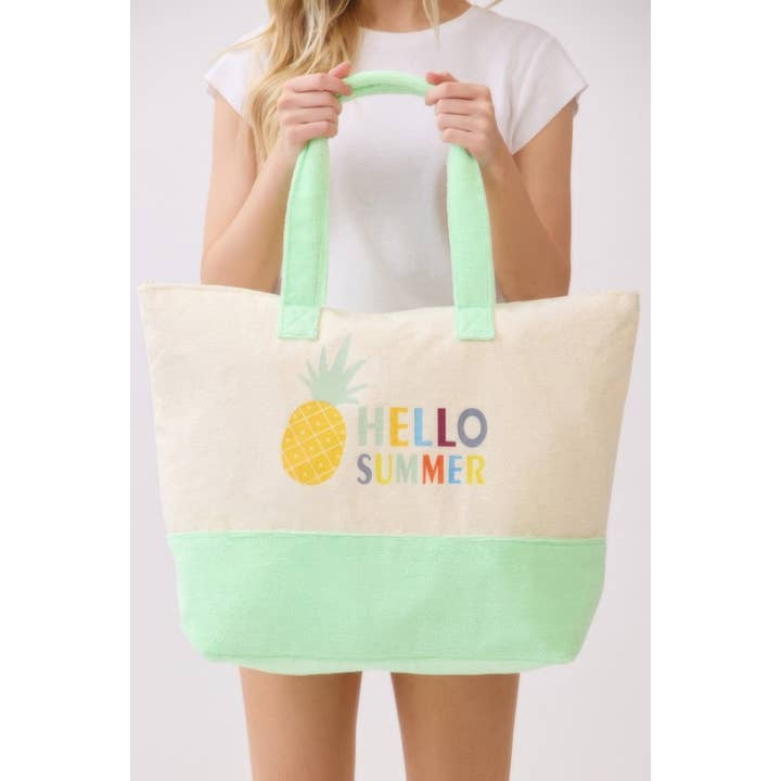 CC Wholesale Clothing - Wholesale Tote Bag - Women's - Hello Summer Terry Tote8