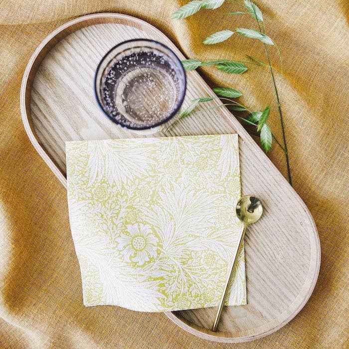 HAVI | William Morris Dinner Napkin | Pack of 20 | 33x33cm | Marigold, Yellow for wholesale by Treacle George (Muurla & Havi)