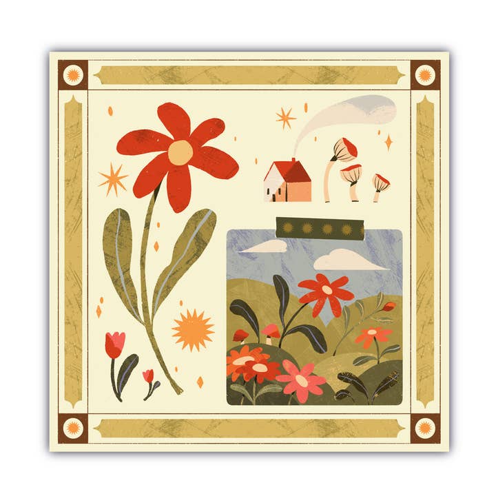 Cottage Life Glossy Sticker for wholesale by Lione & Sheikh