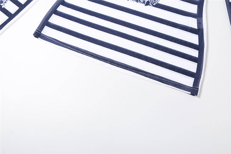 BLUE MB FASHION TATTOO MESH LONG SLEEVE SKIRT 2 PCS SET 3394LY for wholesale on Faire5