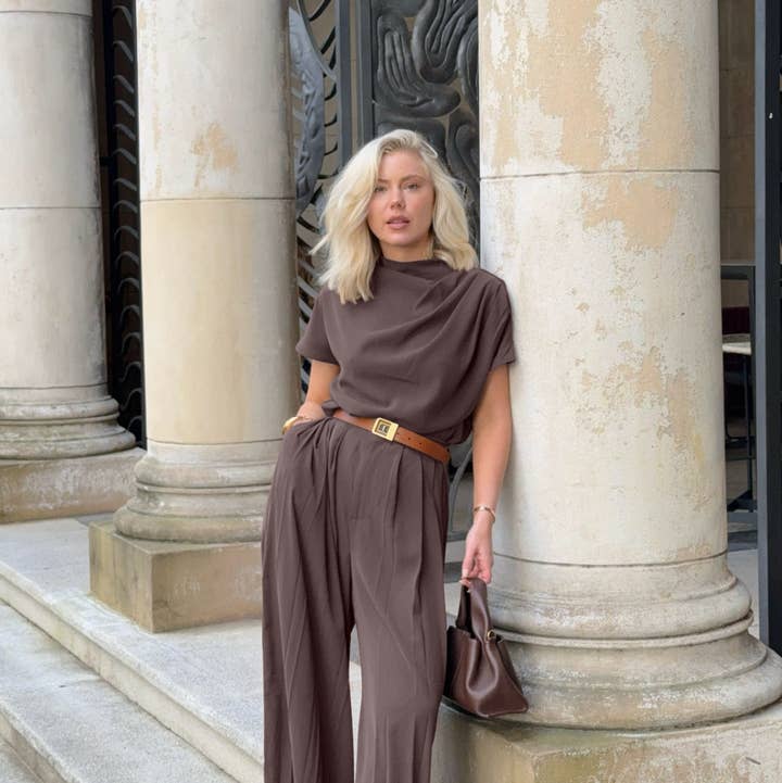 Sharee Top-Mocha Mousse for wholesale by Twosisters The Label