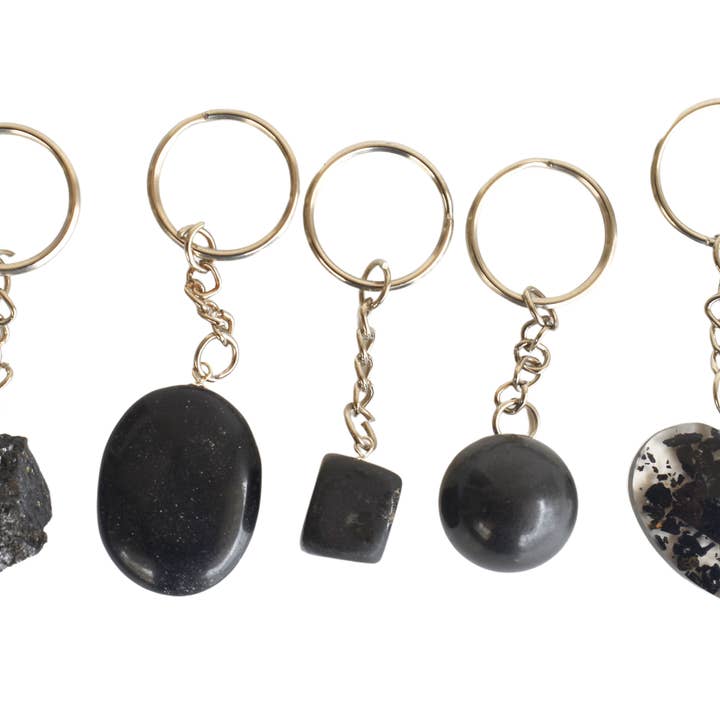 Llavero de Piedras Preciosas | Turmalina Negra | Llavero de Cristal para venta al por mayor de Soothing Crystals