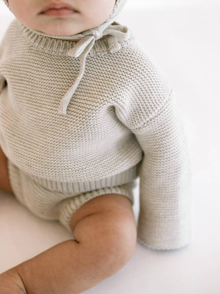 Jersey de punto con estampado «Gray Marle» para venta al por mayor de Oat Children