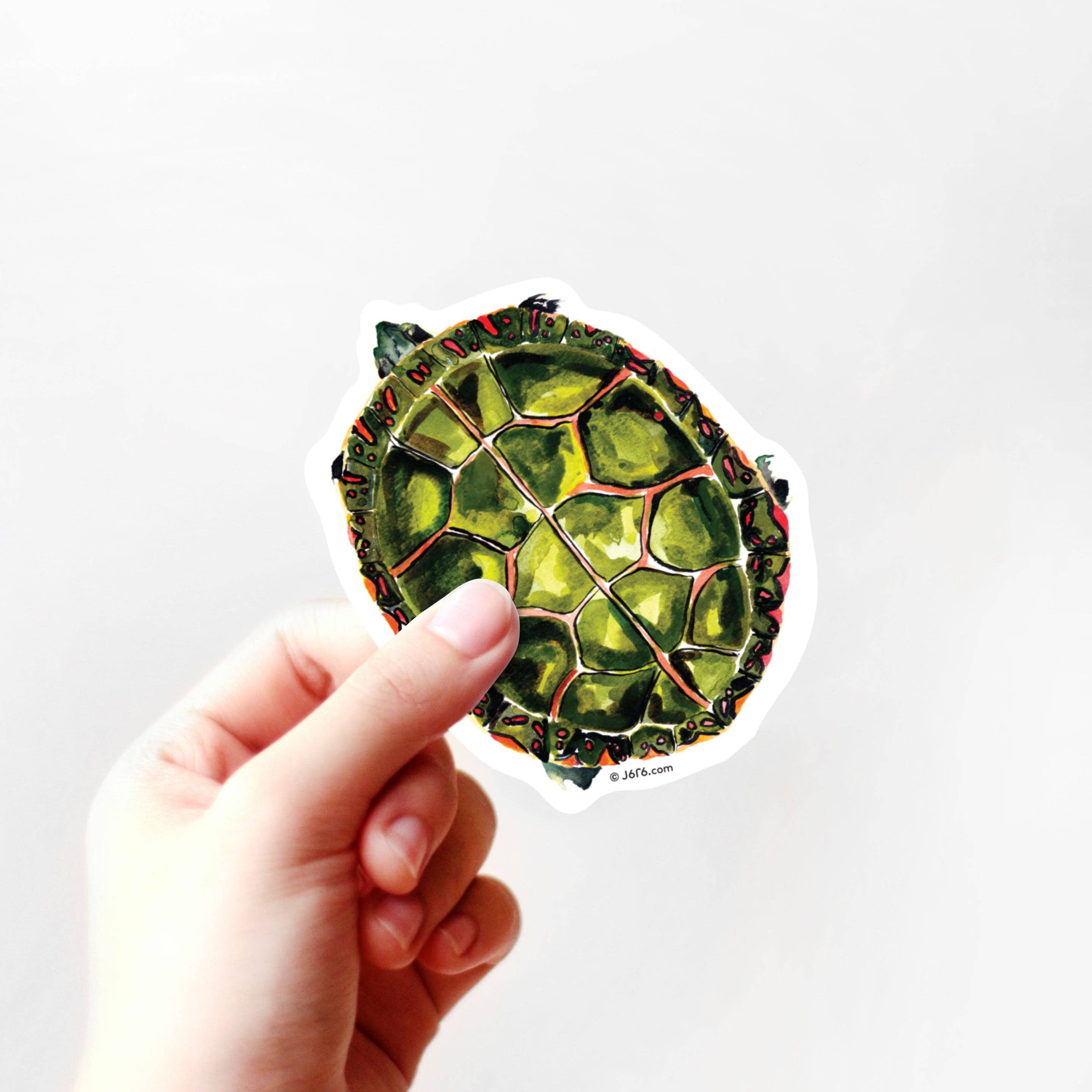 J6R6 – wholesale Sticker – Painted Turtle Vinyl Sticker1