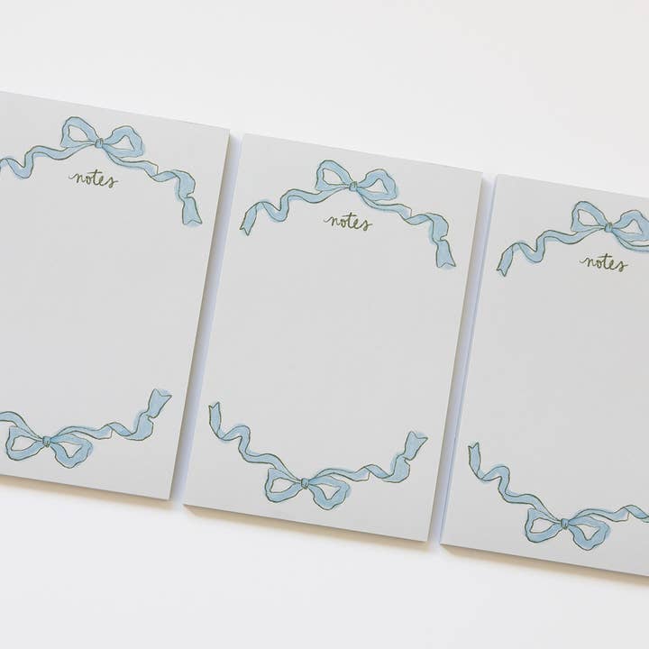 Sumner Lane - Wholesale Notepad - Blue Ribbon Bow Notepad2