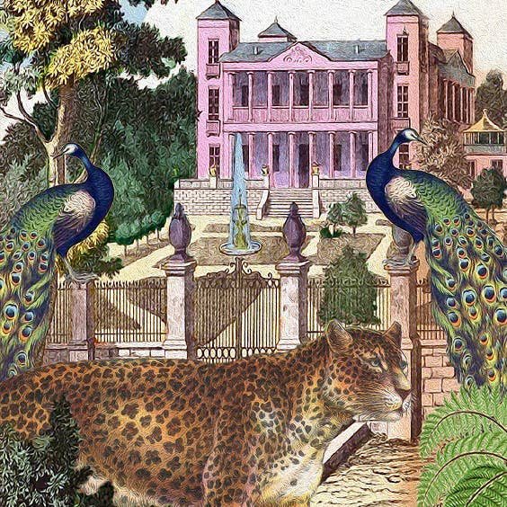 Biglietto doppio GM con busta, motivo: Whimsical (leopardato) per la vendita all'ingrosso da parte di Maison Royal Garden